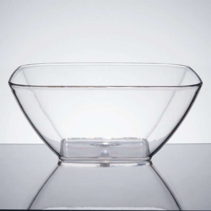 Large Square Clear Cubic Acrylic Bowls