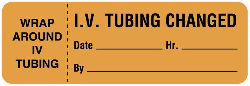 United Ad Label LABEL, IV TUBING CHANGE DAILY ORG