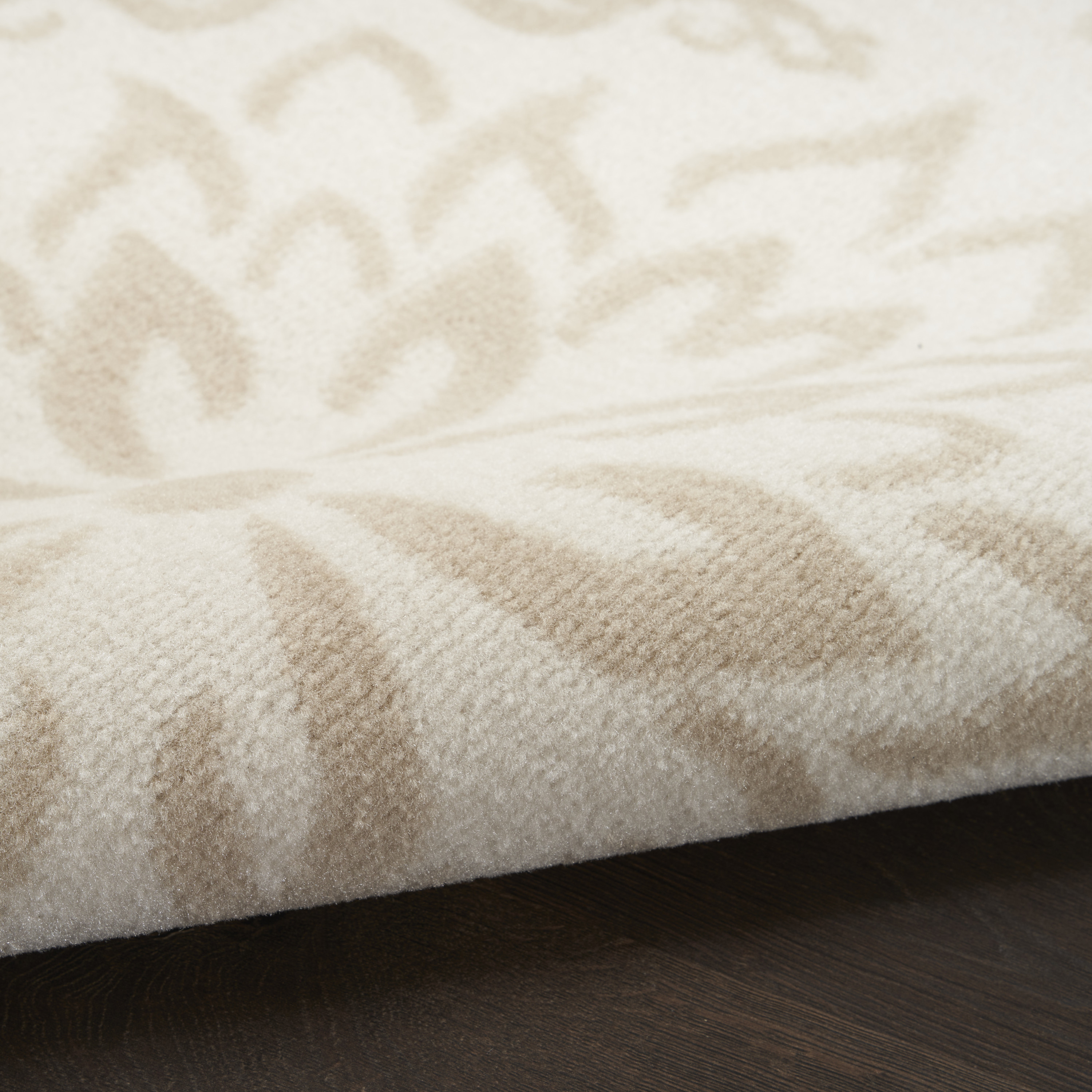 Nourison Jubilant 8' x Round Ivory Beige Farmhouse Indoor Rug