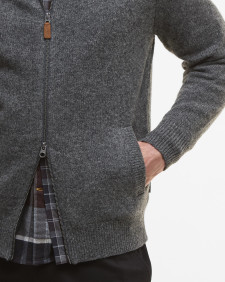 Talder Zip-Up Jumper Charcoal