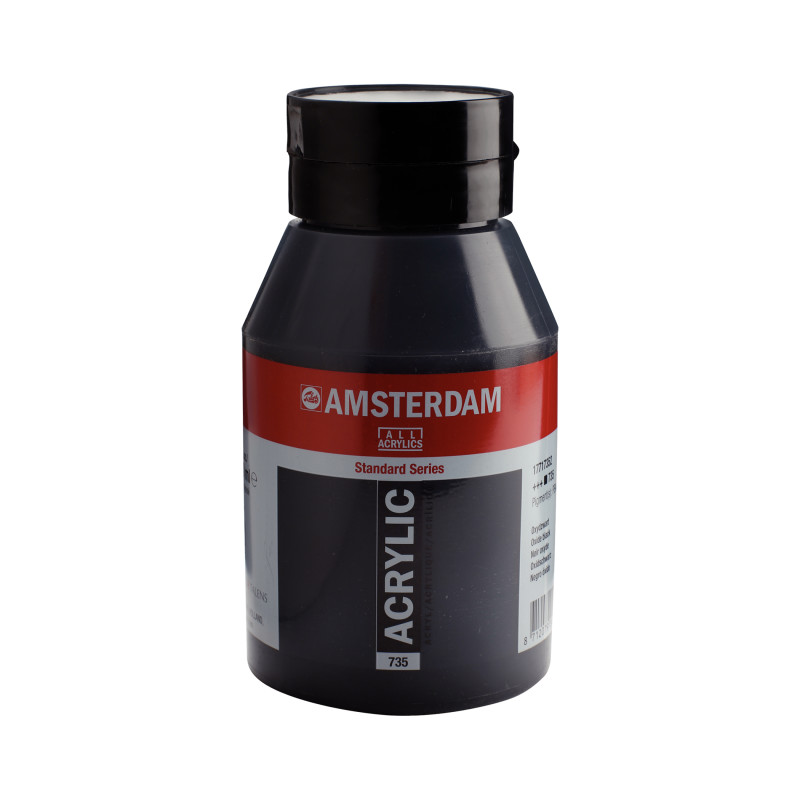 Standard Acrylic Paint Tube, 1000 mL, Oxide Black 735