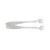 6 ¼-inch stainless steel ice tongs in hammered finish