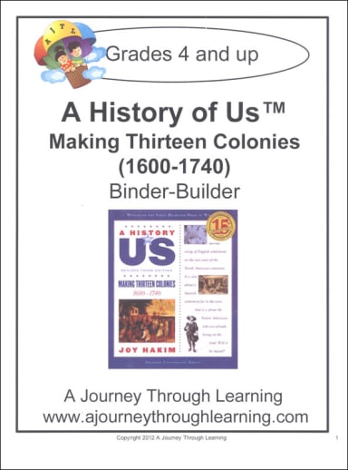A History of US Binder Builder Book 2 - Making Thirteen Colonies Printed
