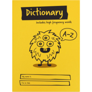 Little Monsters Primary Dictionary Book, A5, 28 Pages, Yellow
