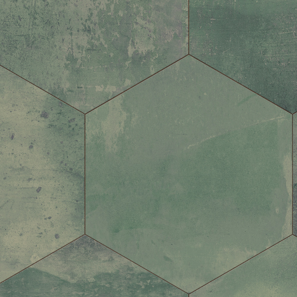 Argillos Hex Aquamarine 20-1/2 in. x 23-5/8 in. Porcelain Floor and Wall Tile