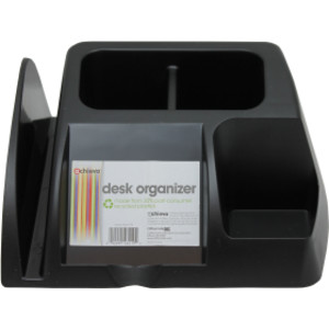 Achieva&reg; Recycled Desk Organizer, Black