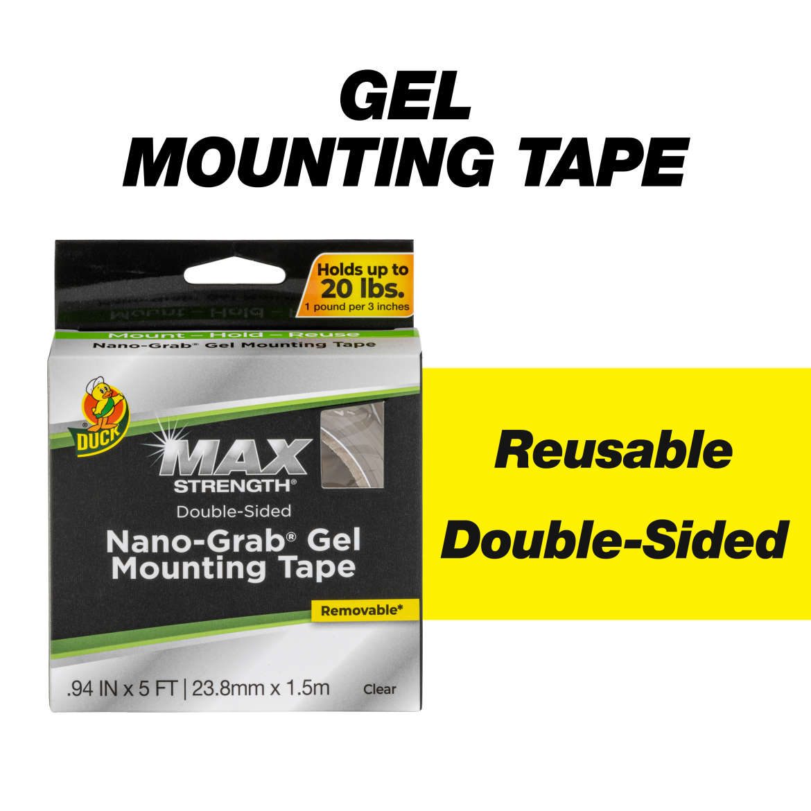 Duck Max Strength® Nano-Grab® Gel Tape Image