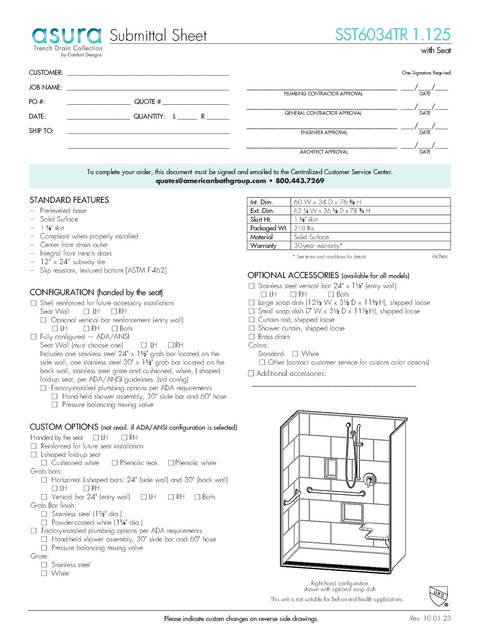 Spec Sheet — Cd Shower Spec Sheet Asura Sst 6034 Tr 1 125 Seat