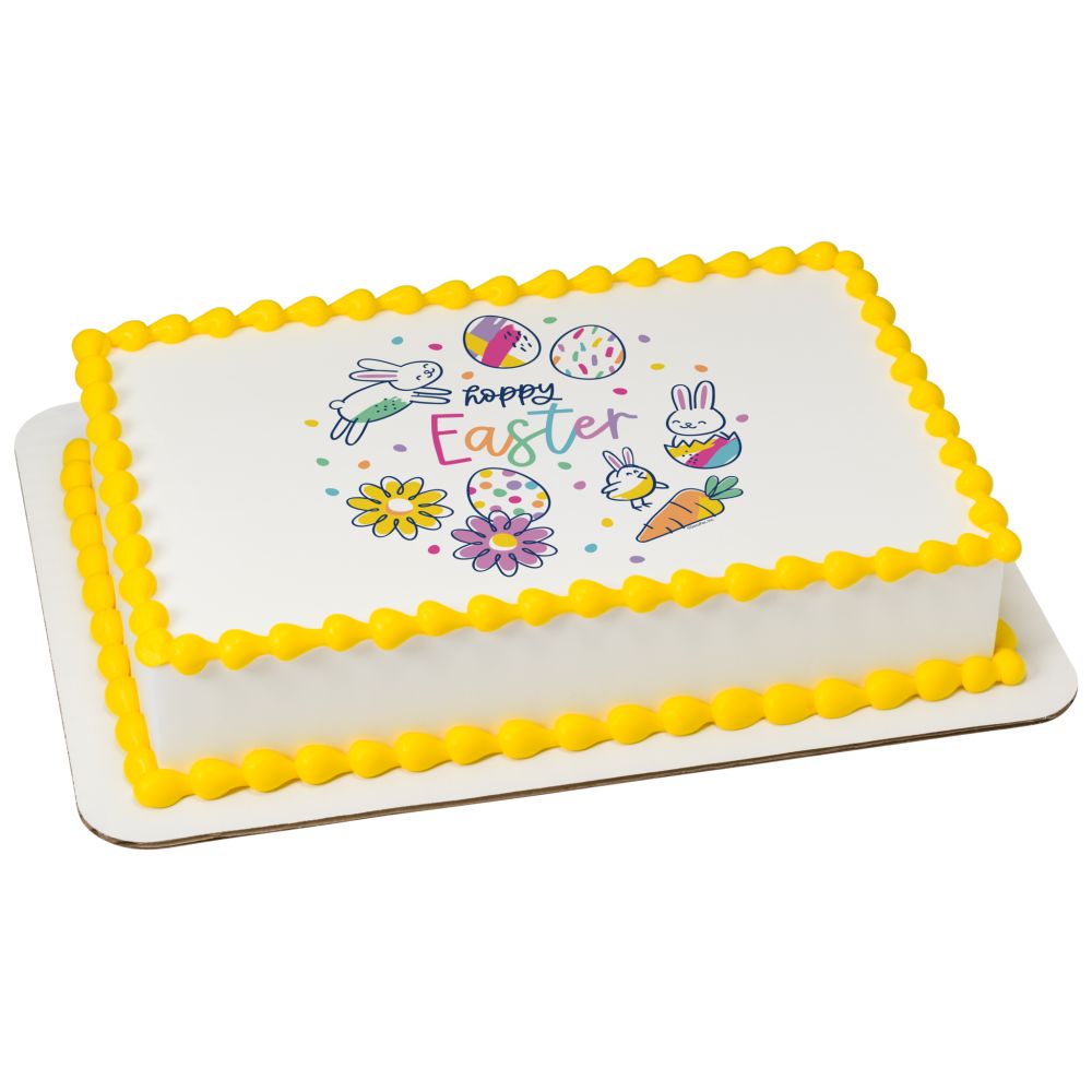 Image Cake Hoppy Easter Doodle Bunny