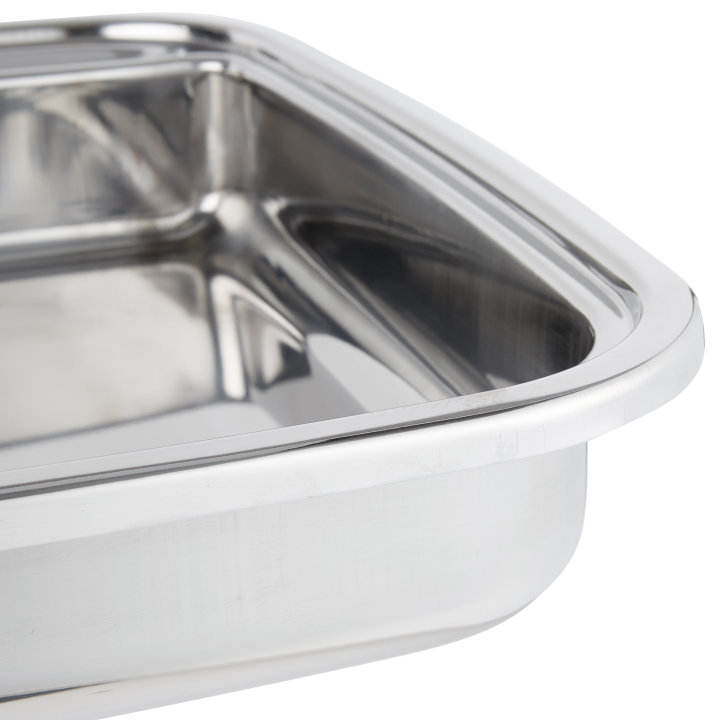 6-quart replacement stainless steel food pan for Intrigue® square induction chafer