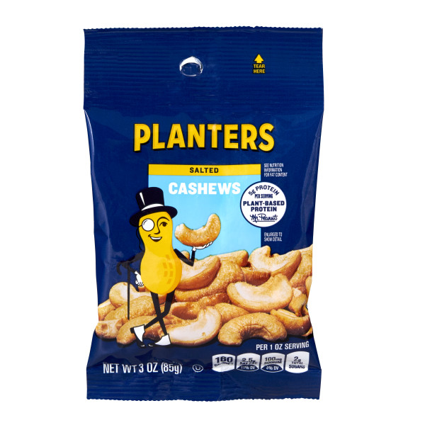 PLANTERS(r) Cashews Salted Big Bag 12/3oz . C1CB - Front Center Inner Pack (Hi Res)