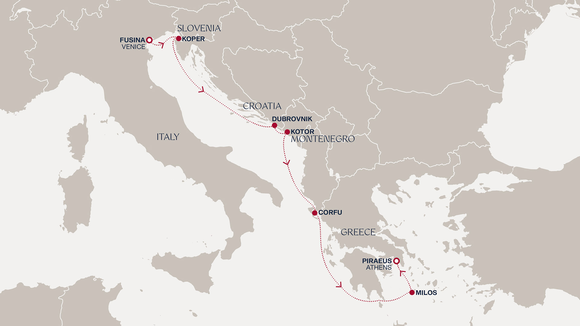 Itinerary map