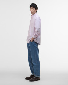 Striped Dunand Oversized Oxford Shirt Classic Pink