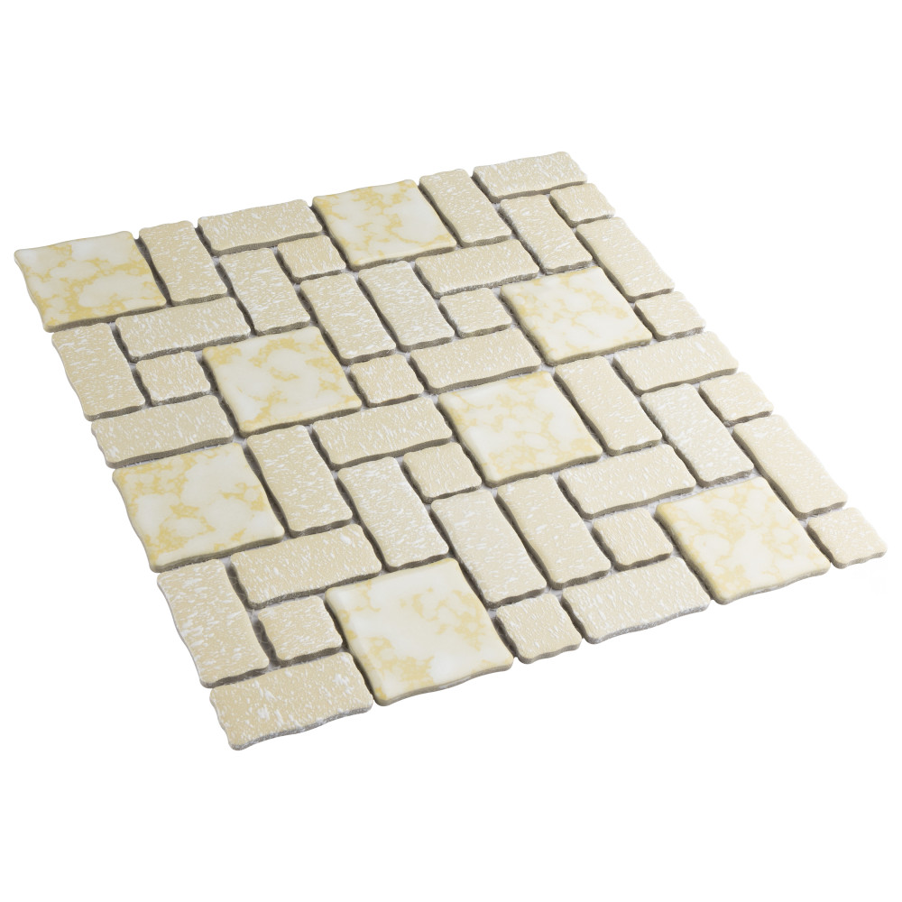Academy Gold 11-7/8 in. x 11-7/8 in. Porcelain Mosaic Tile