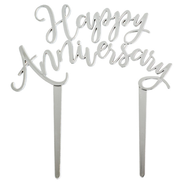 Silver Happy Anniversary Special Occasion Decoration