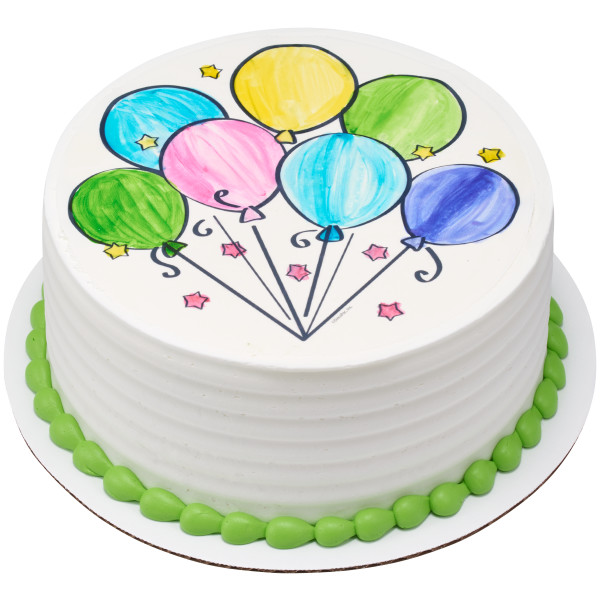 Paintable Celebration Balloons PhotoCake® Edible Image®