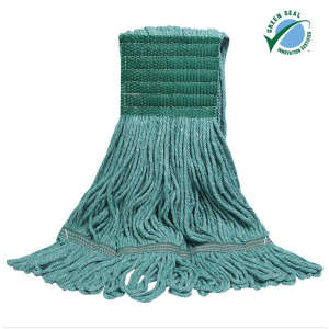 ABCO, Blend Looped-End Wet Mop Head with 5" Headband, Large, Green