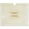 Half-size Super Pan® slotted high-temperature plastic cover in amber