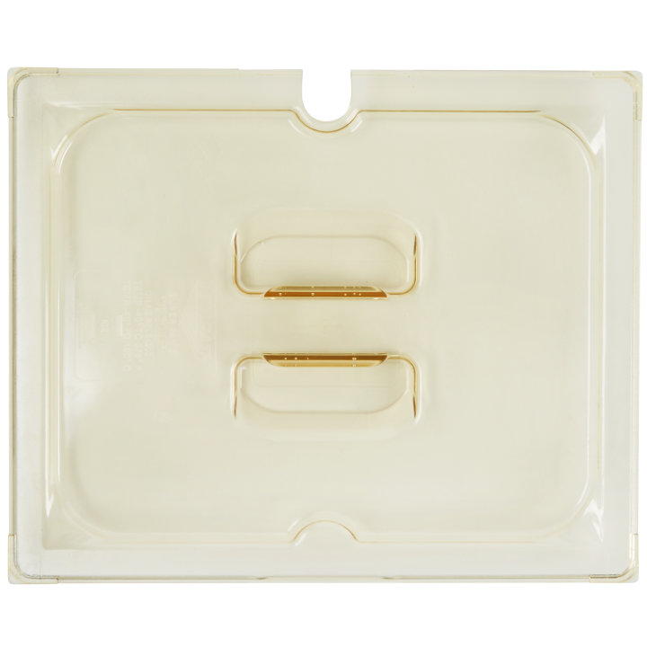 Half-size Super Pan® slotted high-temperature plastic cover in amber