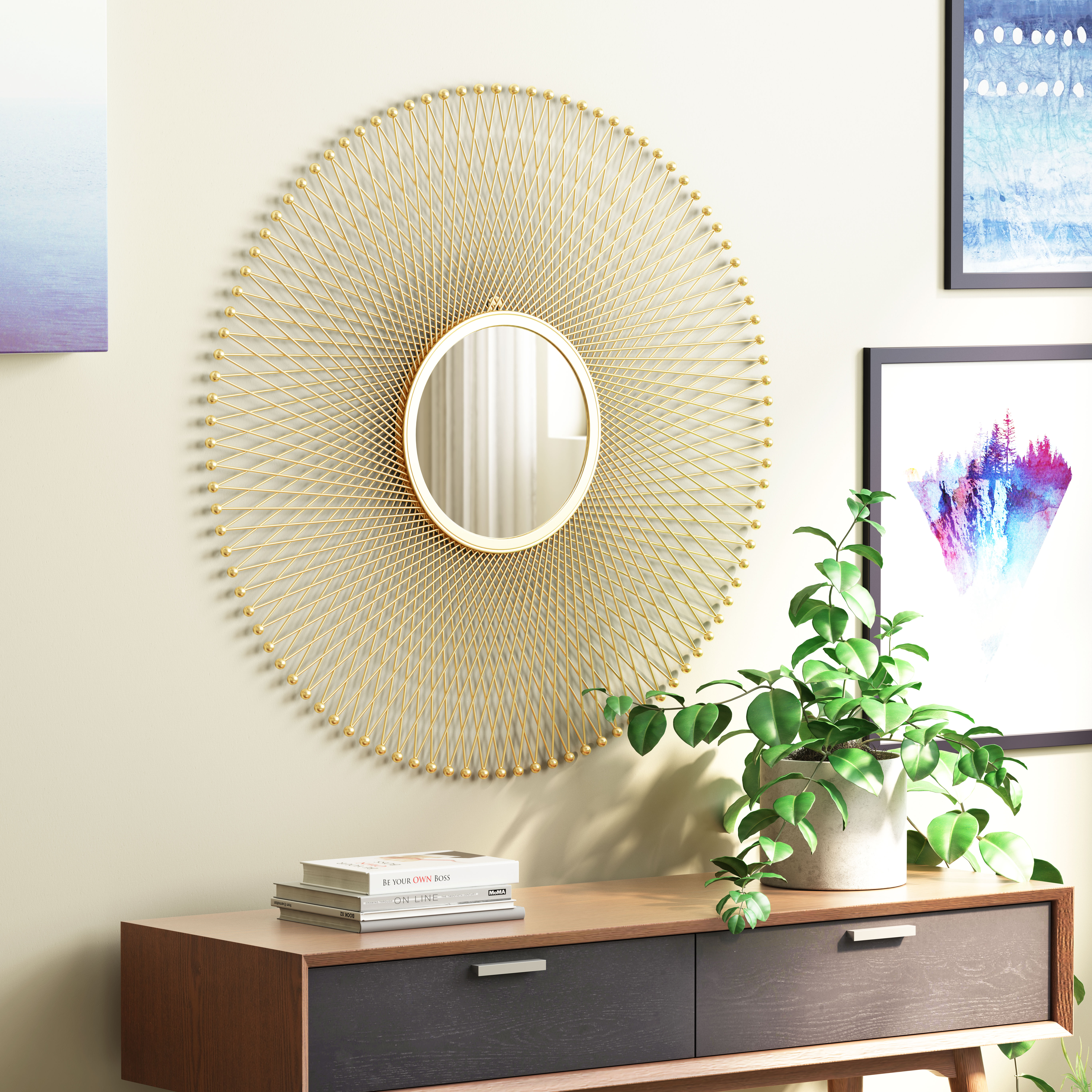 Glow Round Mirror Gold product image