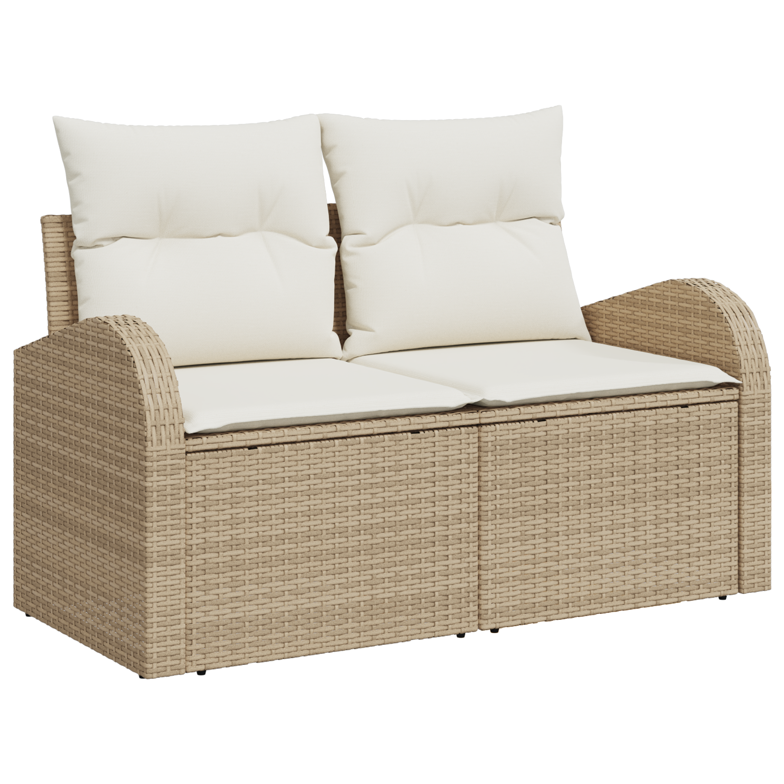 vidaXL Aia diivan padjaga Beež 124 x 62 x 69 cm pol&uuml;rotang