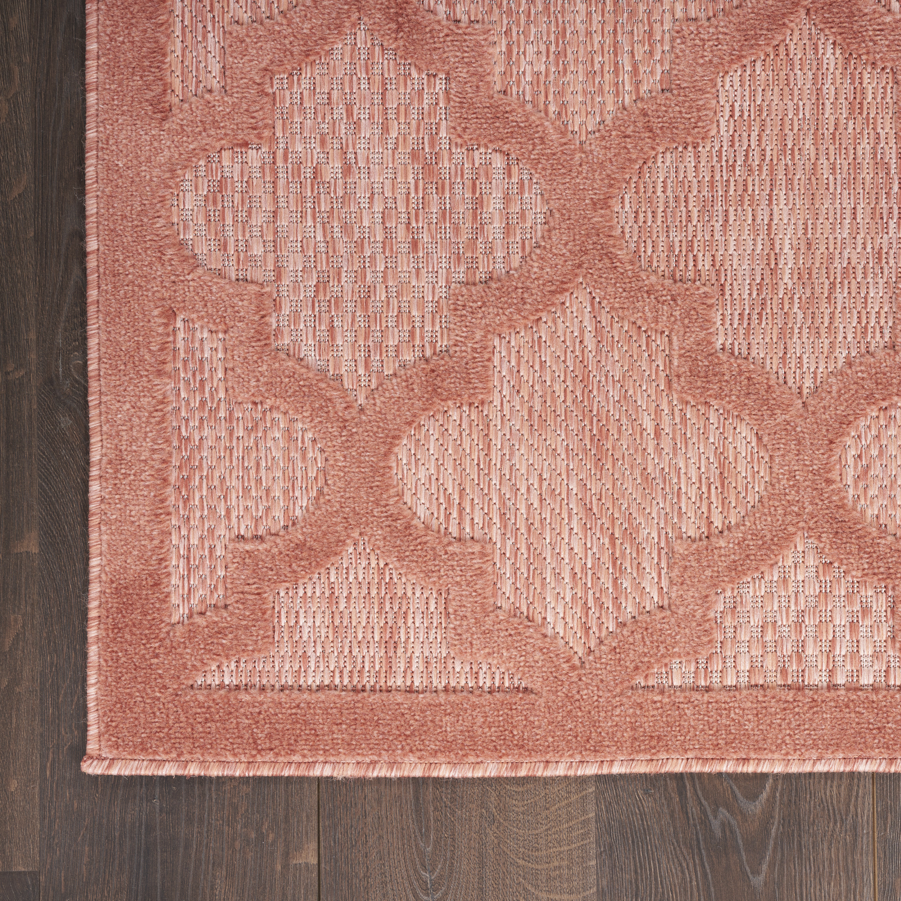 Nourison Easy Care 6' x 9' Coral Orange Modern Rug