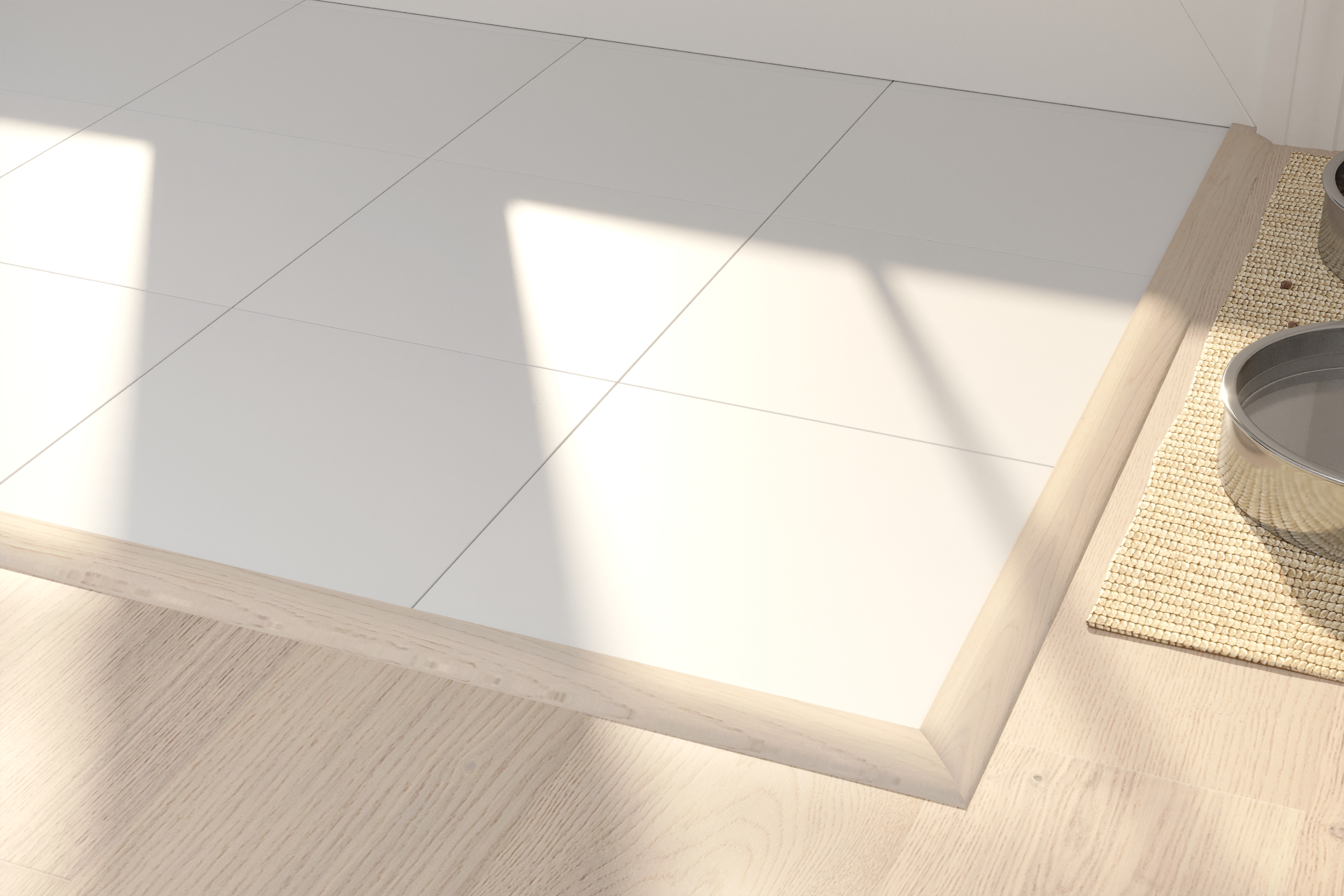 Beach Town Blanc Cali Hardwoods Reducer Flush view 2