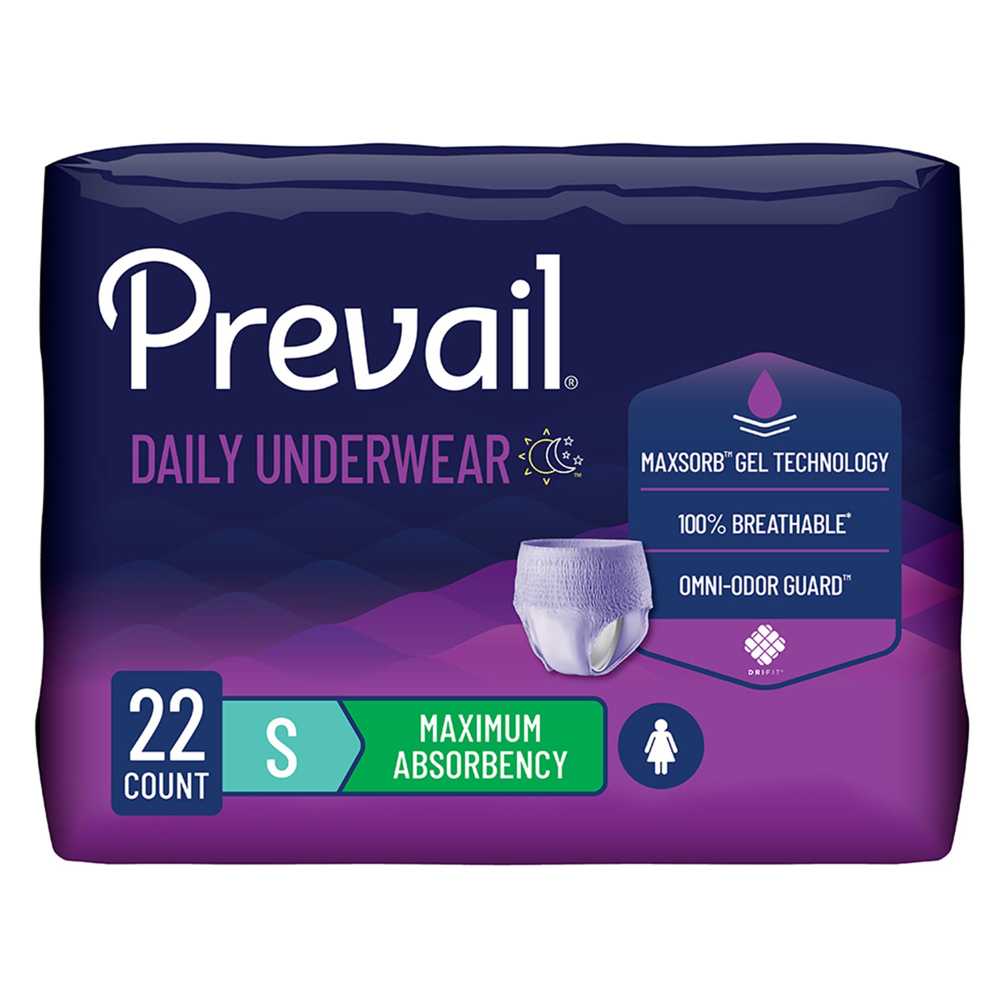 Prevail® Daily Underwear Maximum Absorbent Underwear, Small