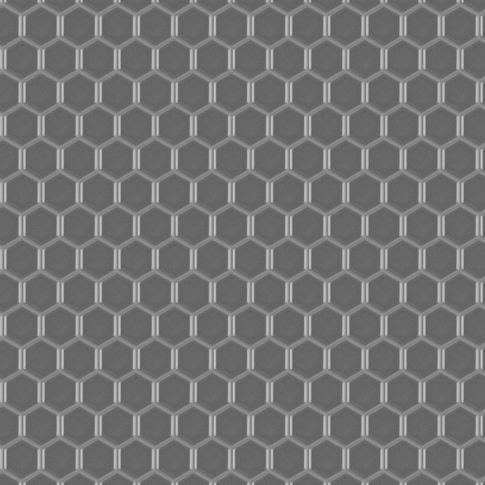 Metro 1″ Hex Glossy Grey 10-1/4 in. x 11-7/8 in. Porcelain Mosaic Tile