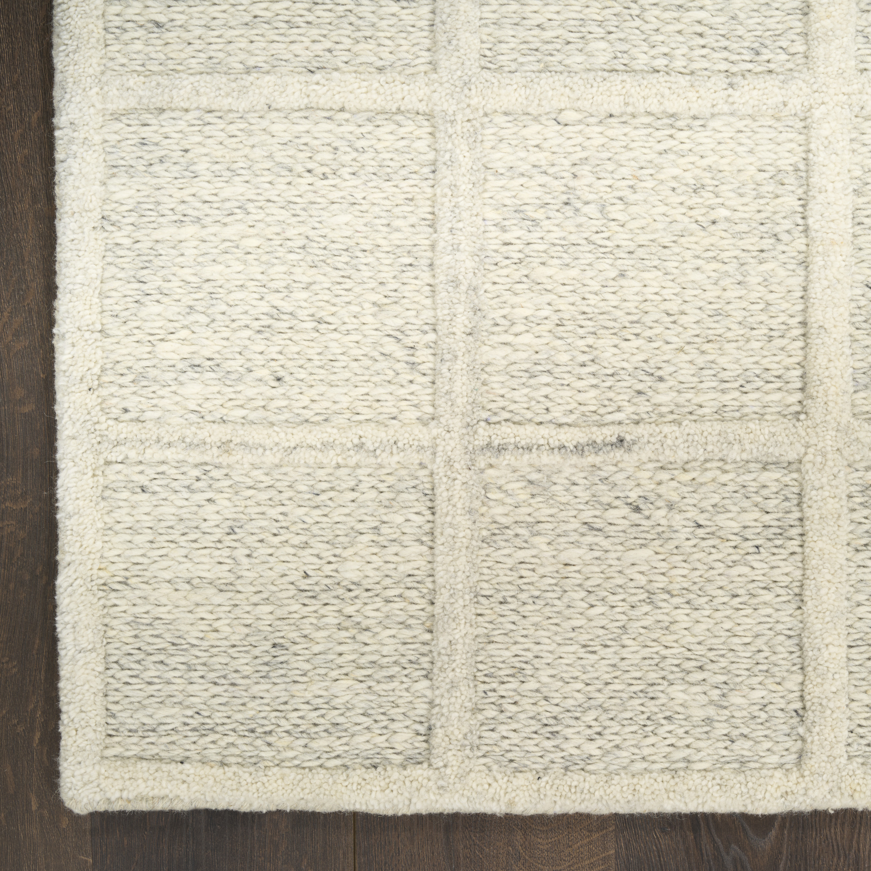 DKNY Pure Framework 8'6" x 11'6" Ivory Modern Indoor Rug