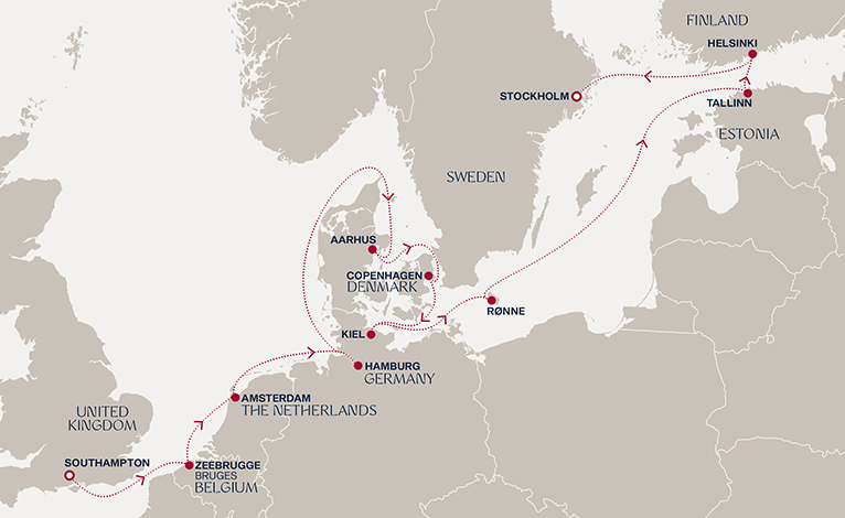 Itinerary map