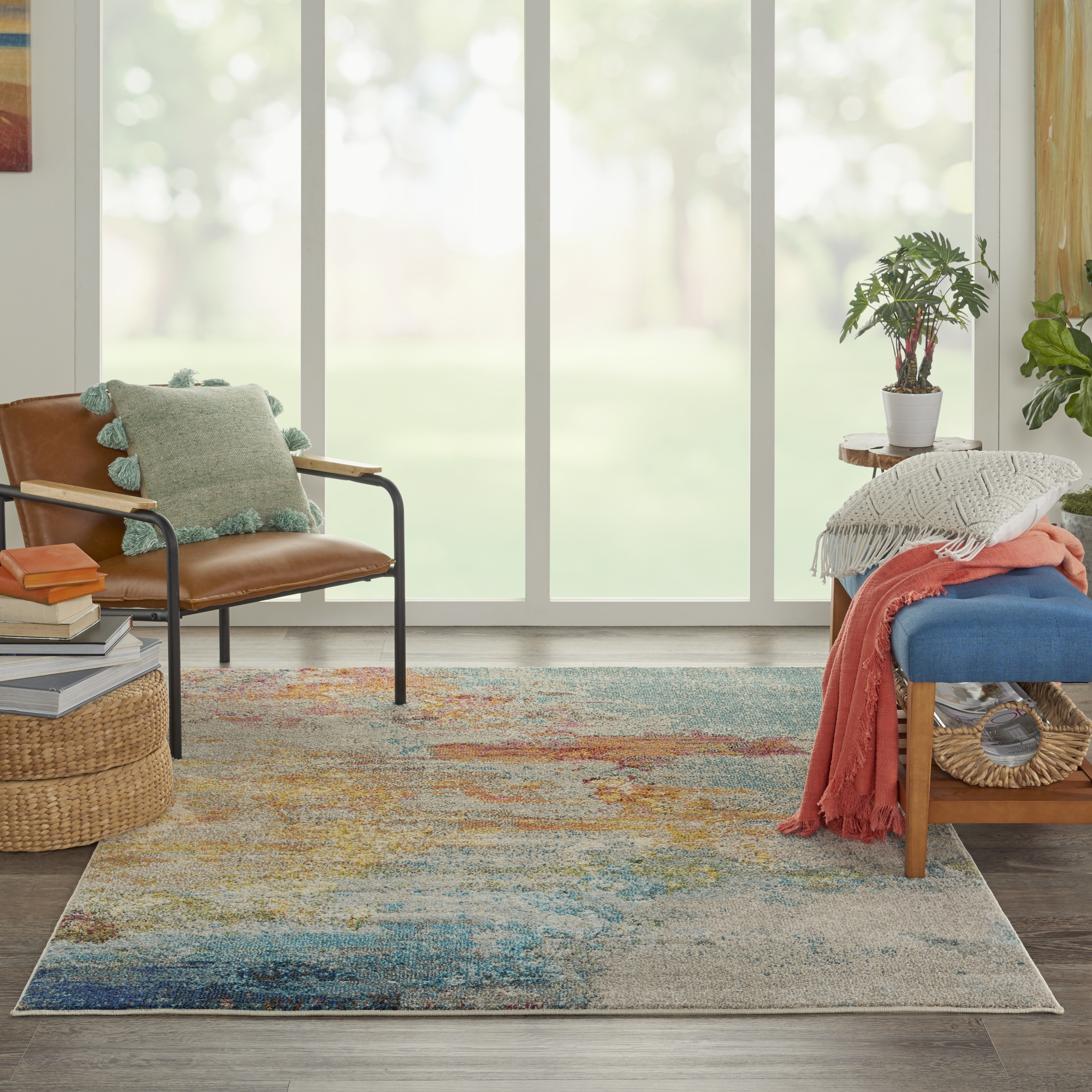 Nourison Celestial 3'11" x 5'11" Sealife Modern Indoor Rug