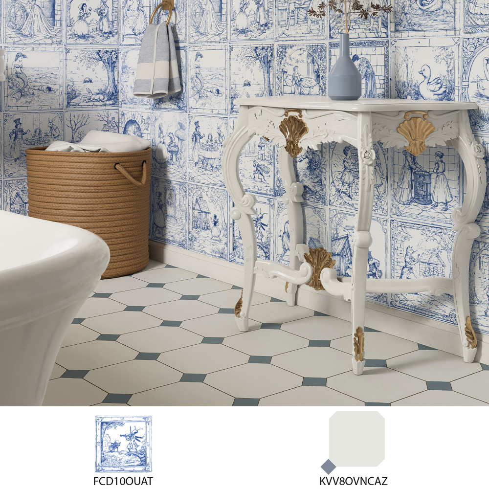 Once Upon A Tile 9-3/4 in. x 9-3/4 in. Porcelain Floor and Wall Tile