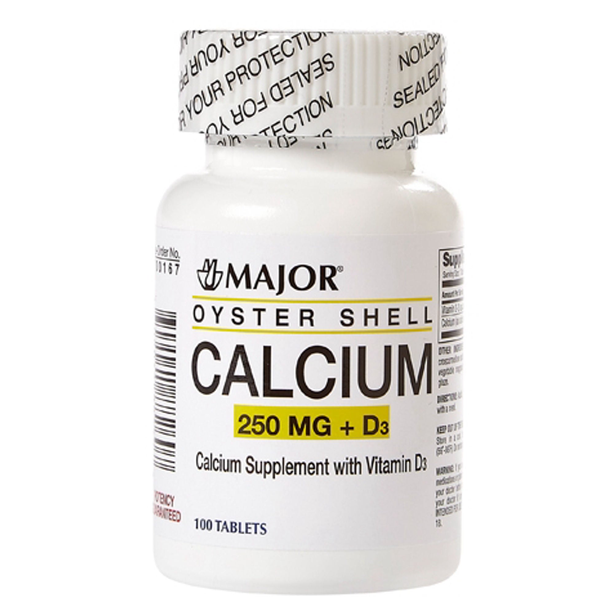 Major Pharmaceuticals OYSTER CALCIUM+D, TAB 250MG UD(100/BT)