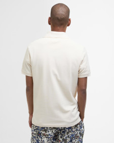 Tartan Pique Polo Shirt Antique White