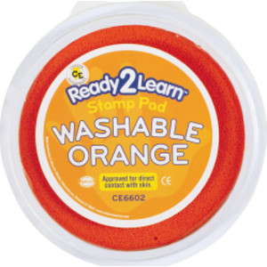 Jumbo Circular Washable Stamp Pad - Orange - 5.75" dia.