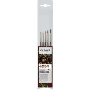 COLINEO Synthetic Red Sable, Details & Miniatures, 5 Brush Set