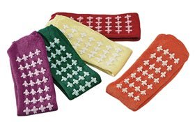 Posey® Fall Management Slipper Socks, Yellow, One Size Fits Most