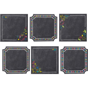 Colorful Chalk Cards 6 Inch Designer Cut-Outs, Pack of 36