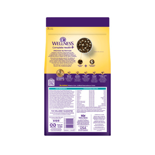 Wellness Complete Health +  Whitefish & Sweet Potato back packaging