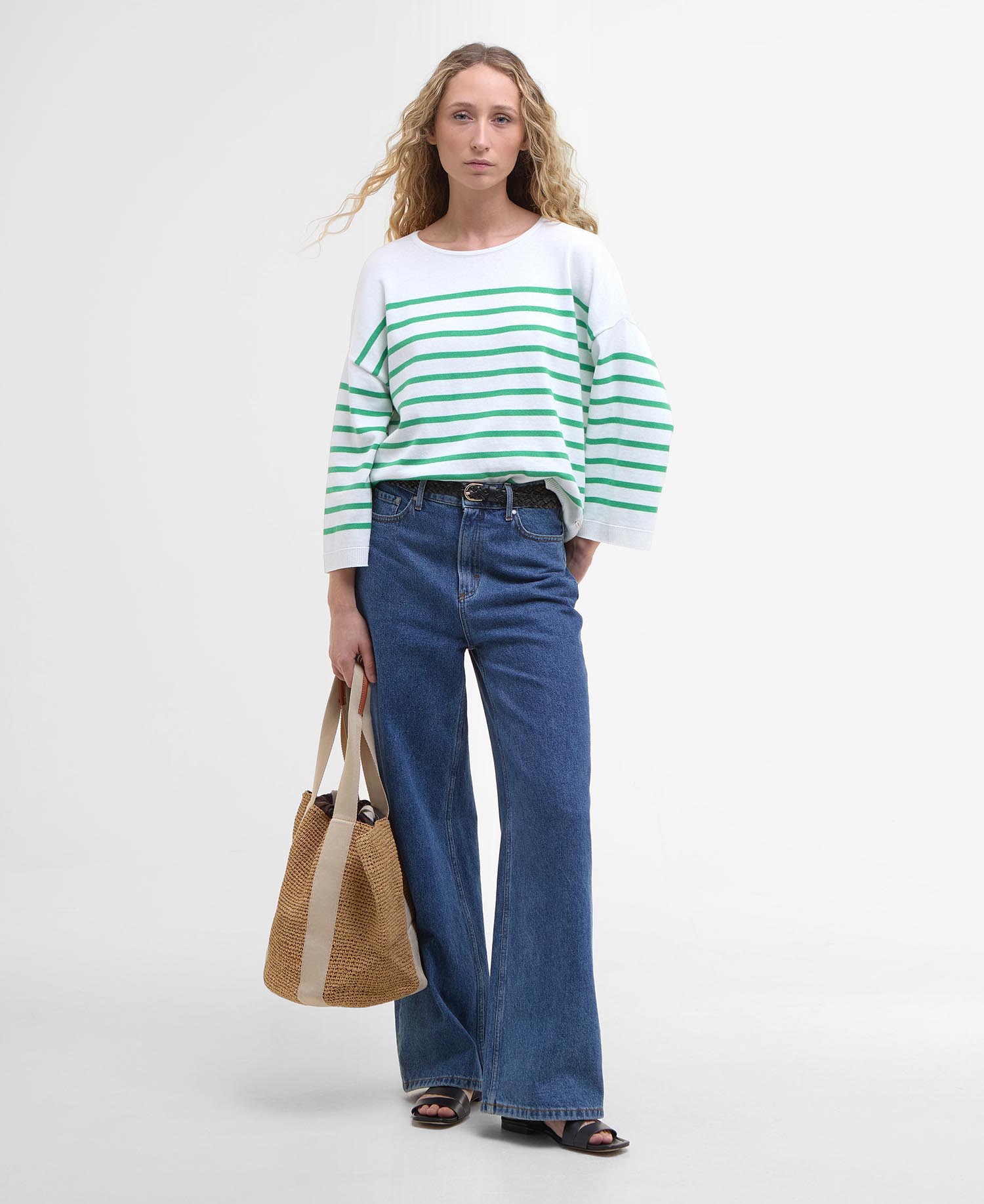 Kayleigh Striped Crew Neck Jumper image number 1