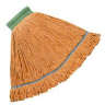 Hillyard, High Performance Blend Looped-End Wet Mop Head with 1.25" Headband, Small, Orange