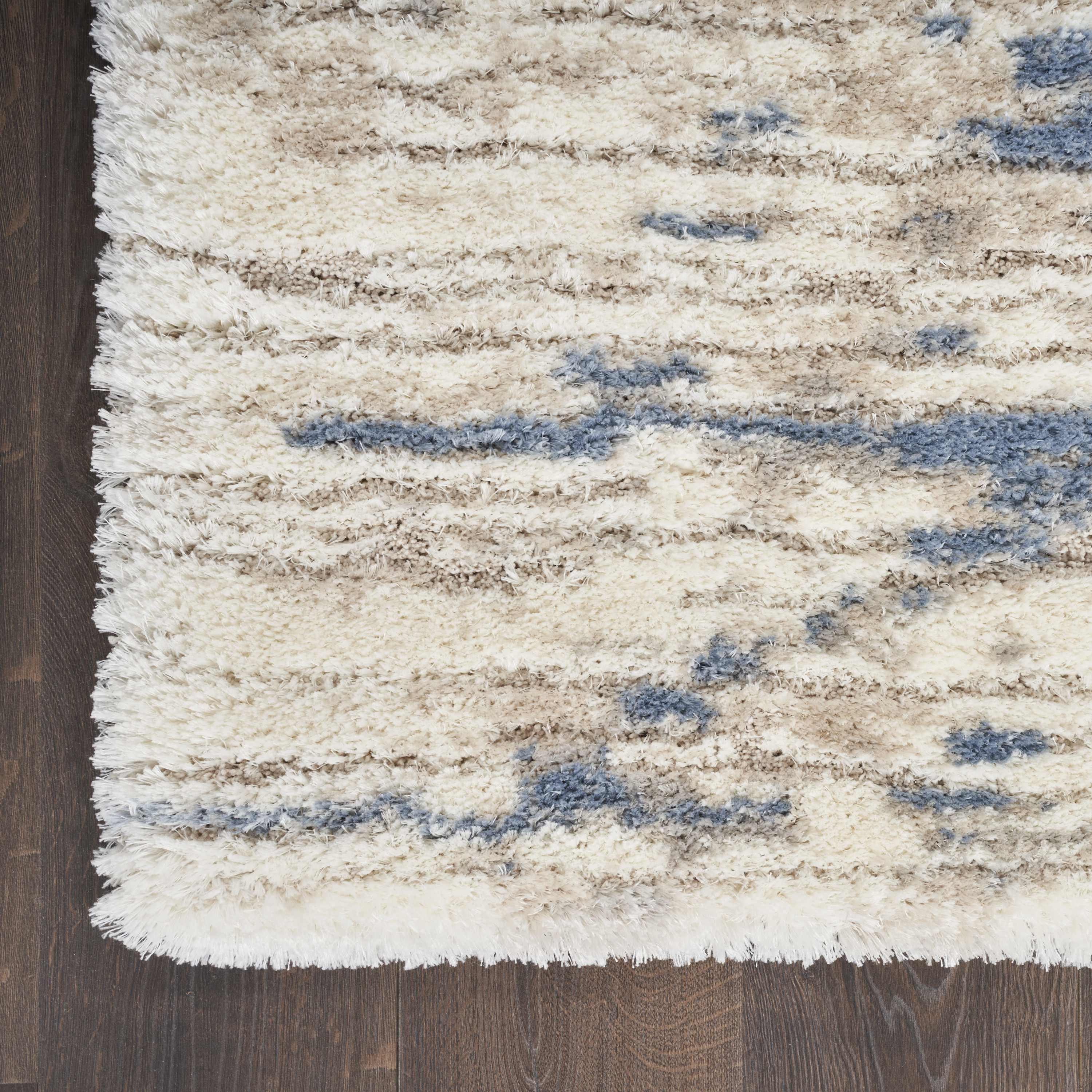 Nourison Dreamy Shag 9' x 12' Light Blue Grey Shag Indoor Rug