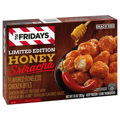 TGI Fridays Frozen Appetizers Limited Edition Honey Sriracha Boneless Chicken Bites, 10 oz. Box