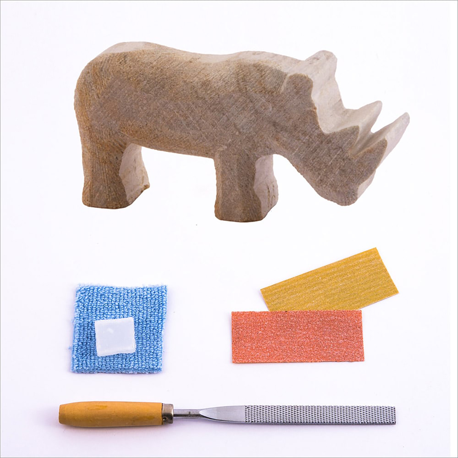 Studiostone Creative Rhino Soapstone Carving Kit image number null