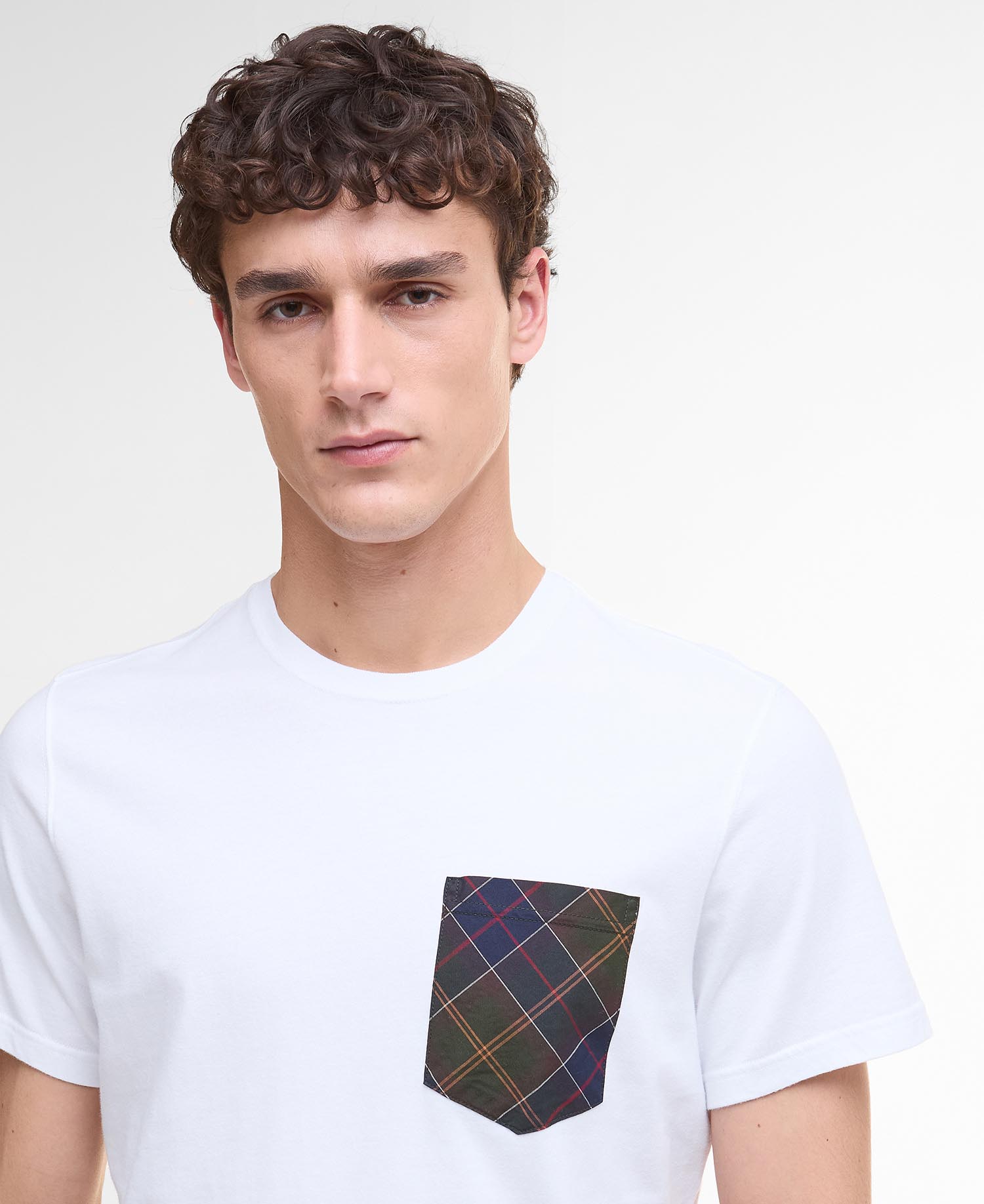 T-Shirt con taschino in tartan Arnside image number 3