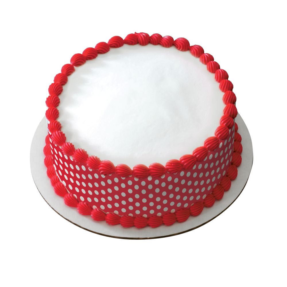 Image Cake Candy Cane Red Dots