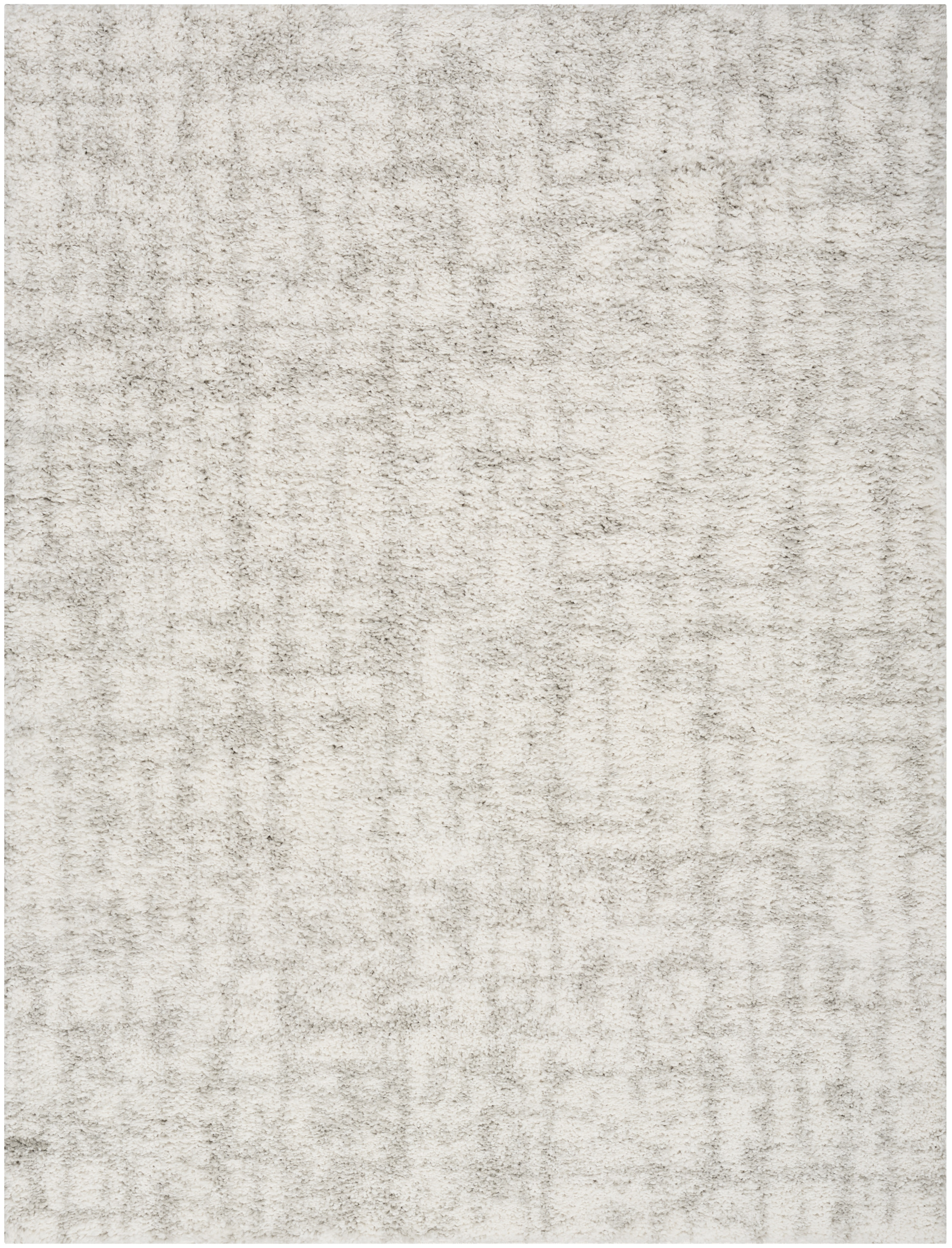 Nourison Modern Shag 5'3" x 7' Ivory Grey Modern Indoor Rug