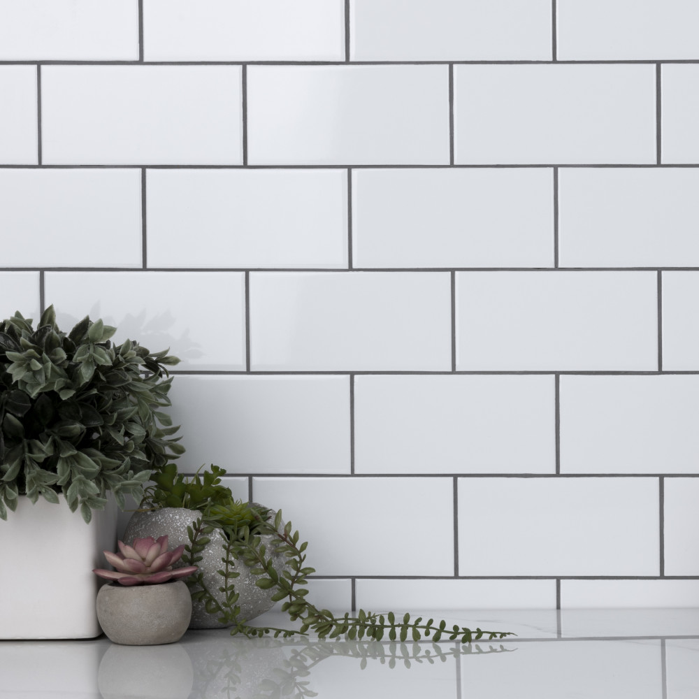 Crown Heights Glossy White 3 in. x 6 in. Ceramic Wall Tile | Merola Tile