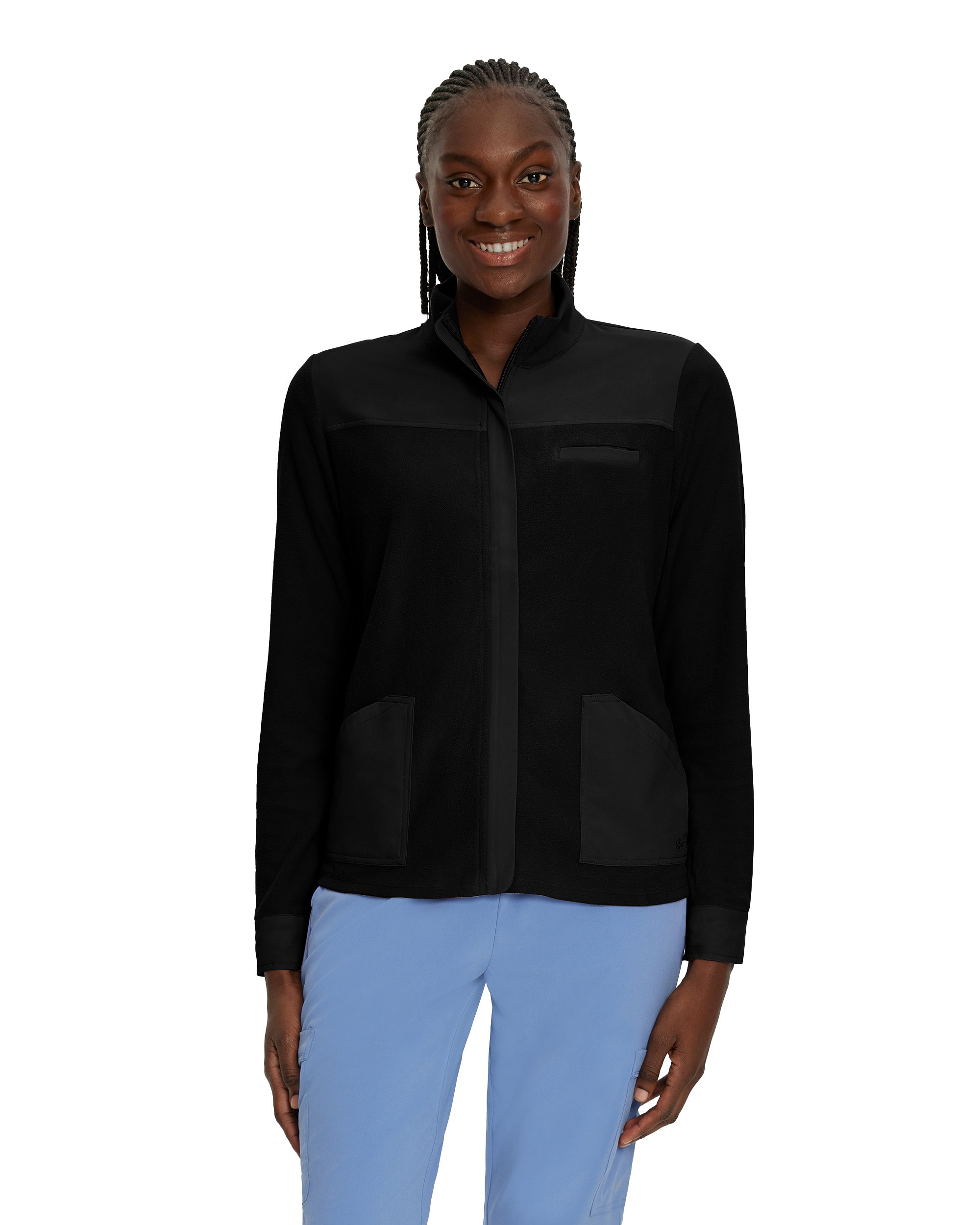 White Cross FIT Women&#8216;s 3-Pocket Warm-Up Scrub Jacket-White Cross